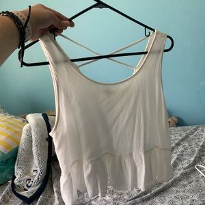 White Flowy Tank